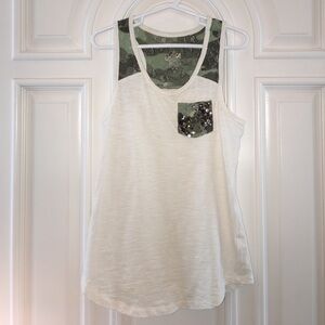 Justice camo lace racerback tank